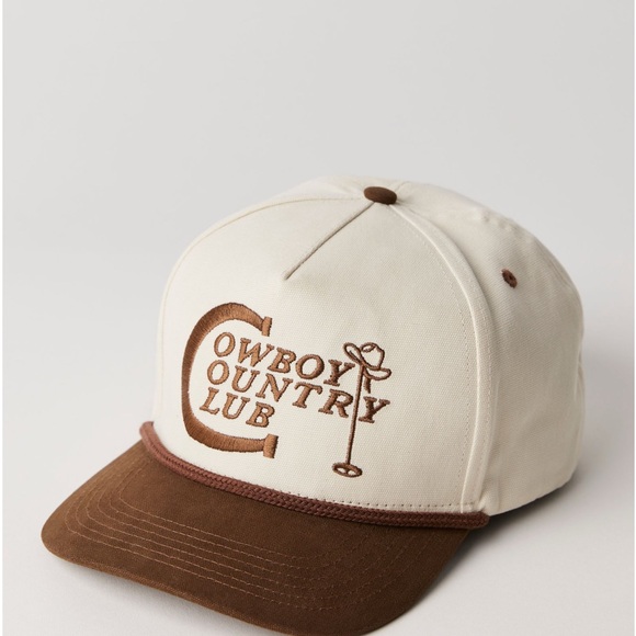 NWT Free People Cowboy Country Club Trucker Hat color Ivory